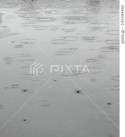 夏の終わりアスファルトに落ちる静かな雨 夏の終わりアスファルトに落ちる静かな雨 142384492