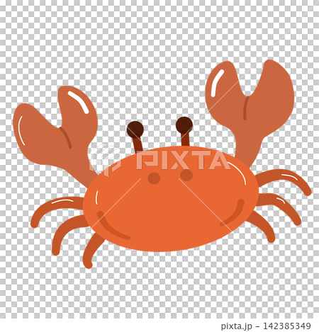 Cute orange crab marine animal sea creature ocean summer beach vacation wildlife sticker print visual graphic clipart artwork design icon element illustration Cute orange crab marine animal sea creature ocean summer beach vacation wildlife sticker print visual graphic clipart artwork design icon element illustration 142385349