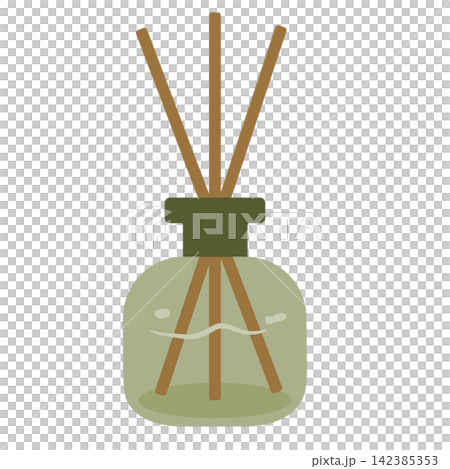 Glass reed diffuser bottle with wooden sticks aroma essential oil spa home fragrance sticker print visual graphic clipart artwork design icon element illustration Glass reed diffuser bottle with wooden sticks aroma essential oil spa home fragrance sticker print visual graphic clipart artwork design icon element illustration 142385353