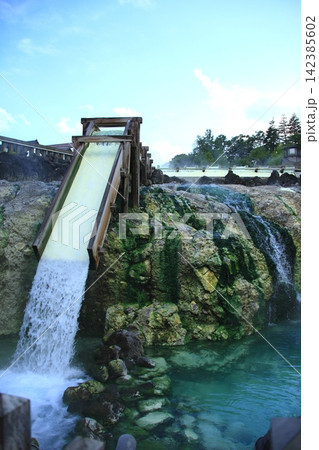 草津温泉湯畑 草津温泉湯畑 142385602