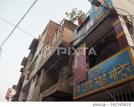 インド・デリーの古い住宅街と街並み インド・デリーの古い住宅街と街並み 142385619