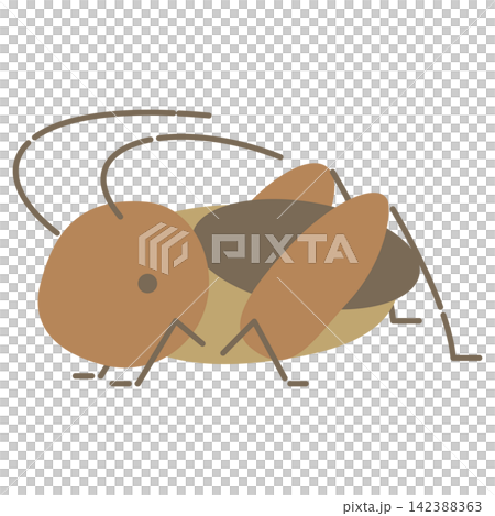 Autumn-themed illustration icons: Cute cricket simple illustration vector icons Autumn-themed illustration icons: Cute cricket simple illustration vector icons 142388363