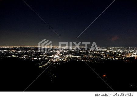 岐阜県岐阜市_岐阜城天守から南側風景(夜景1)_2025年8月 岐阜県岐阜市_岐阜城天守から南側風景(夜景1)_2025年8月 142389433