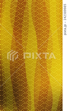 金色の青海波の背景画像 正月背景イラスト 金色の青海波の背景画像 正月背景イラスト 142389985