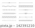 罫線・区切り線12種セット 見出しの下に使えるあしらい罫 142391210