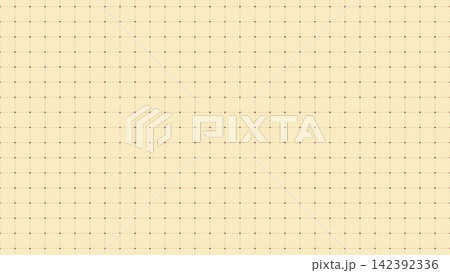 レモンクリームの点線方眼 全面 小豆色のドット入り背景 142392336