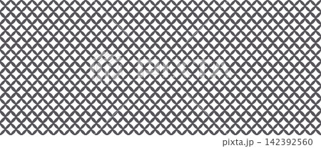 Perforated metal textures set with diamond-shaped holes. Gray steel plates, black mesh patterns, and metallic grills. Realistic industrial backgrounds for modern graphic design.. 142392560