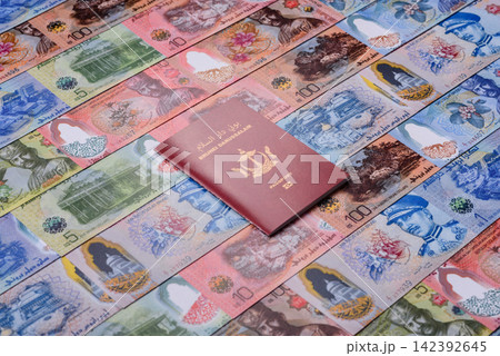 Brunei passport for travelling, flying and doing business. Brunei document, id Brunei passport for travelling, flying and doing business. Brunei document, id 142392645