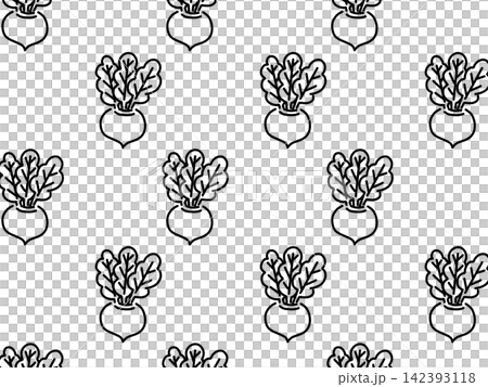 Background illustration of many turnips lined up (black) Background illustration of many turnips lined up (black) 142393118