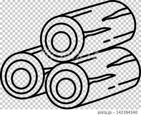 Doodle Wood Log Illustration Doodle Wood Log Illustration 142394540
