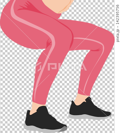 ダイエットをする女性のイラスト ダイエットをする女性のイラスト 142395756