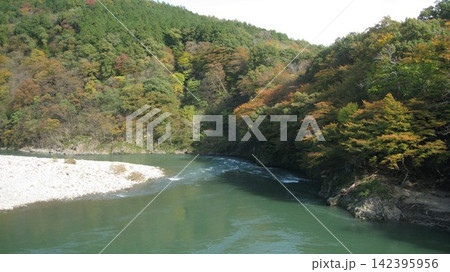 荒川峡の紅葉風景 荒川峡の紅葉風景 142395956