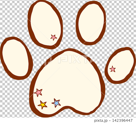 Hand Drawn Paw Print Illustration Hand Drawn Paw Print Illustration 142396447