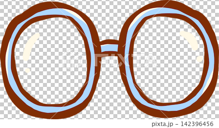 Hand drawn Round Eyeglasses Decorative Illustration Hand drawn Round Eyeglasses Decorative Illustration 142396456