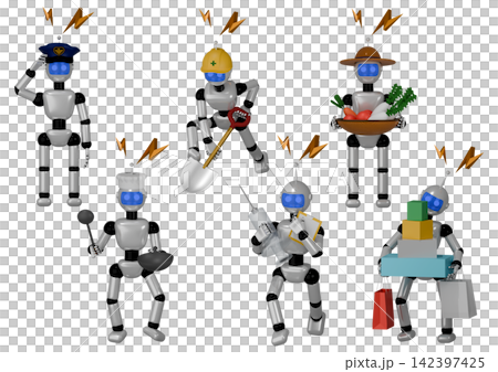 AI robots: Robots that play an active role in various occupations AI robots: Robots that play an active role in various occupations 142397425