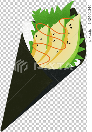 sushi avocado temaki sushi avocado temaki 142401346