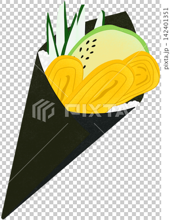 sushi tamago temaki sushi tamago temaki 142401351