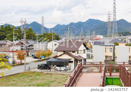加古川線の滝野駅周辺(兵庫県加東市) 加古川線の滝野駅周辺(兵庫県加東市) 142403757