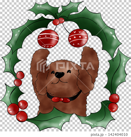 Poodle dog Xmas Poodle dog Xmas 142404010