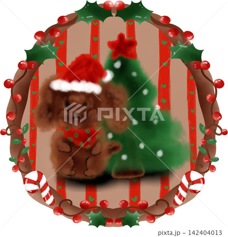 Poodle dog Xmas Poodle dog Xmas 142404013