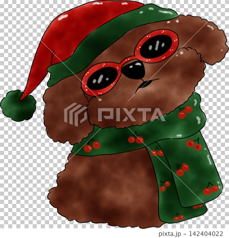 Poodle dog Xmas Poodle dog Xmas 142404022