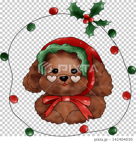 Poodle dog Xmas Poodle dog Xmas 142404030