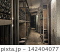 甲州ぶどうの郷に佇む旅館の和風建築と美しい緑 142404077