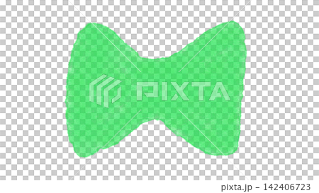 Green watercolor ribbon silhouette gift decoration illustration Green watercolor ribbon silhouette gift decoration illustration 142406723
