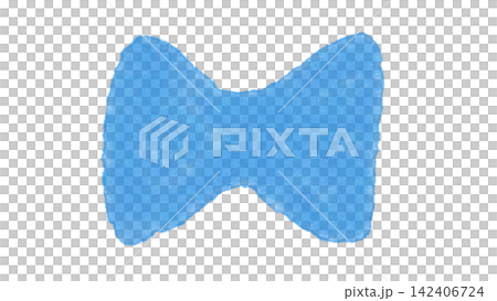 Blue watercolor ribbon silhouette gift decoration illustration Blue watercolor ribbon silhouette gift decoration illustration 142406724
