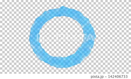 Illustration of a green hand-drawn circle and a circular frame symbol Illustration of a green hand-drawn circle and a circular frame symbol 142406733