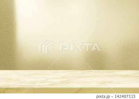 Marble table top display and golden texture background for product presentation. Marble table top display and golden texture background for product presentation. 142407115