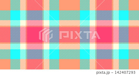 Product plaid textile pattern, wool background tartan seamless. Graph texture check vector fabric in light salmon and teal colors. Product plaid textile pattern, wool background tartan seamless. Graph texture check vector fabric in light salmon and teal colors. 142407293