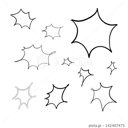 Explosive effect drawn with black lines. Explosive effect drawn with black lines. 142407475