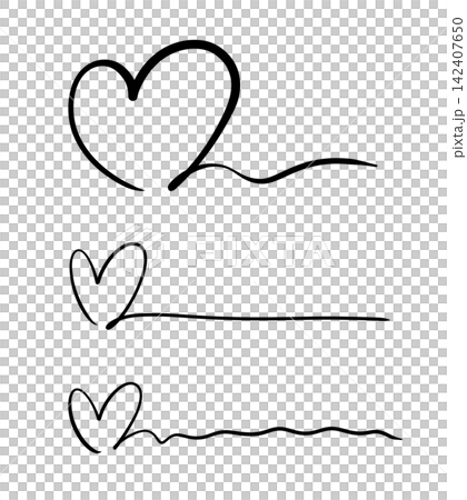 A line drawing of a heart drawn with a black pen. 142407650