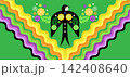 National Hispanic heritage month poster, web banner with  papel picado, guitar, decor Hispanic and Latino Americans culture, even 142408640