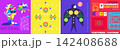 National Hispanic heritage month poster, web banner with  papel picado, guitar, decor Hispanic and Latino Americans culture 142408688