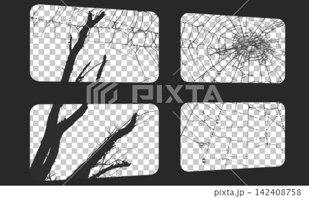 Halloween tree branch window shadow overlay with spider web and dew drops, spooky natural light effect on transparent background Halloween tree branch window shadow overlay with spider web and dew drops, spooky natural light effect on transparent background 142408758