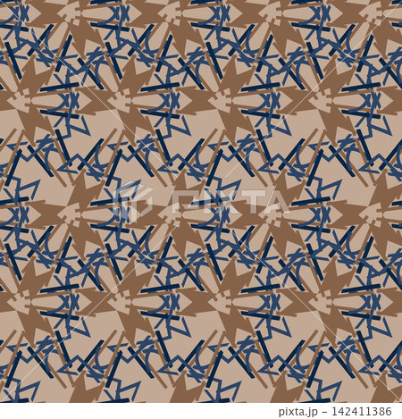 Textile motif seamless pattern. Lux fabric design textile swatch ladies dress, man shirt all over print block.  142411386