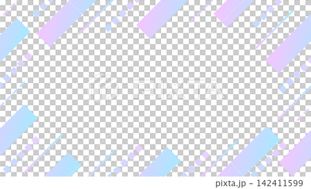 Pastel blue Memphis geometric frame background Pastel blue Memphis geometric frame background 142411599