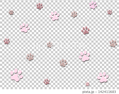 Cute paw prints Cute paw prints 142411683