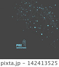 Neural Grid Futuristic Data Connections. Vector background 142413525