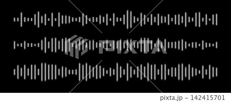 Neon soundwaves, white isolated glowing sound audio waves. Neon soundwaves, white isolated glowing sound audio waves. 142415701