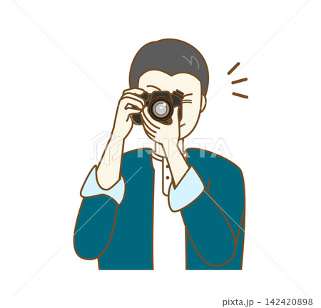写真を撮る男性1 写真を撮る男性1 142420898