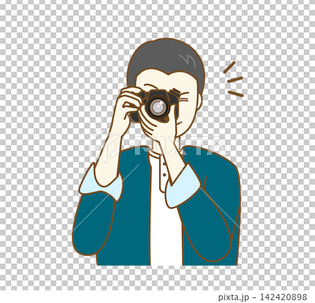 写真を撮る男性1 写真を撮る男性1 142420898