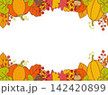 かぼちゃとも紅葉の秋フレーム 142420899