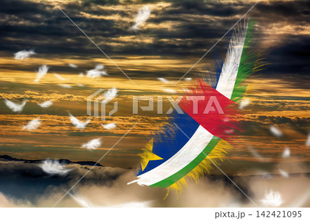 3D Flag on feathers 3D Flag on feathers 142421095