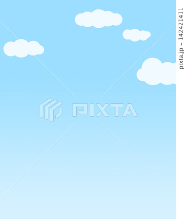 Illustration of a blue sky and clouds. 142421411