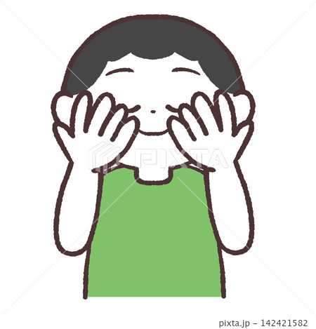 いないいないする男の子のイラスト いないいないする男の子のイラスト 142421582