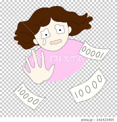 Sad woman without money Sad woman without money 142423405