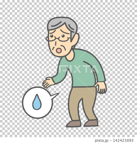Elderly men who suffer from urinary incontinence Elderly men who suffer from urinary incontinence 142423893
